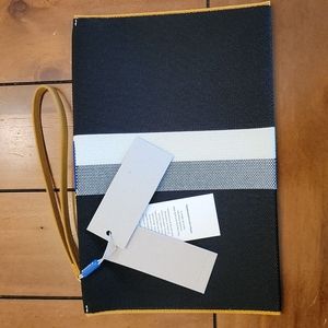 Rothys black and white wristlet